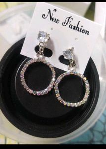 Sparkling Circle Earrings
