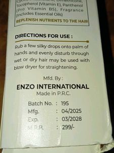 “ENZO Professional Keratin Hair Serum – 100ml”