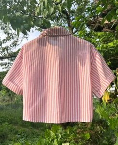 Striped Pink Crop Top