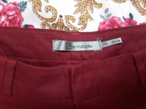 Annabelle Red Trousers - Size 28
