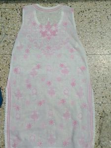 Embroidered Sleeveless Kurti