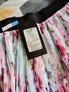 Floral Pleated Mini Skirt