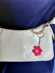 Flower bag charm and keychain