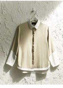 New Two Toned Shirt Free With Kate Spade Heart Pin