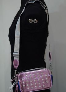 Studded Metallic Crossbody Bag