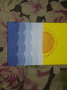 Asthetic sunset canvas painting