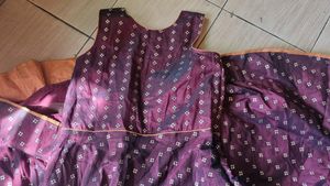 Maroon Gown With Dupatta For Sale
