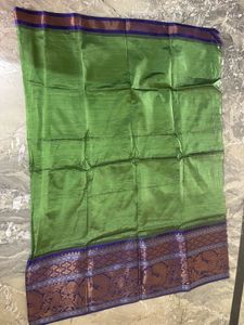 Green Silk Unstitched Cloth Piece - 1.7meter Each