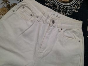 White High Waist Denim Jeans