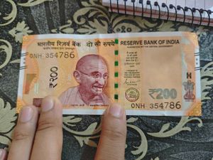 200 rupees note 786 digits real currency