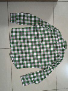 Green Plaid Long Sleeve Shirt