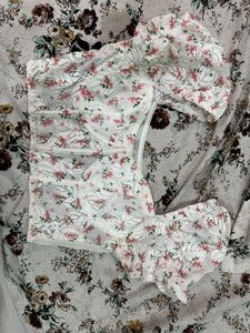 Floral Lace Bardot Top