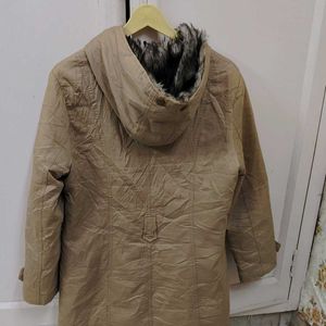 Hooded Beige Coat