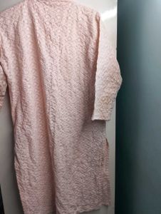 Vintage Pink Embroidered Dress
