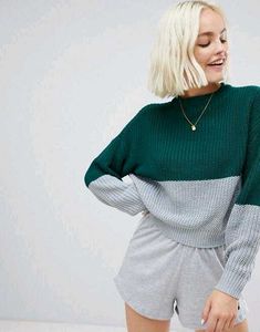 Pull&amp;Bear Color-blocked Jumper
