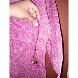 PINK A-LINE KURTI