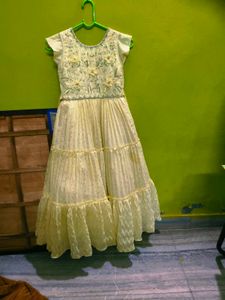 lemon yellow partywear dress