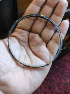 black and orange bangle set