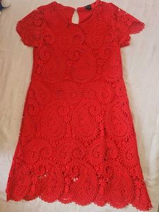 Red Lace Dress-Dubai Purchased
