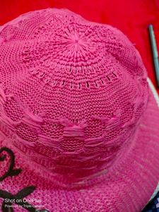 Designed Dark Pink Hat