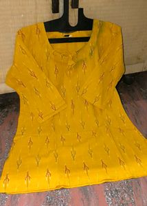 Yellow Ikat Print Tunic