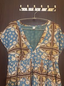 Patterned Midi Dress