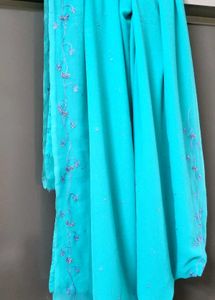 Embroidered Chiffon Saree