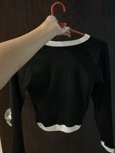 Thrifted Cute Black Top
