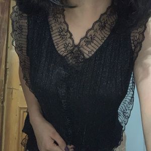 Black Shimmery Top