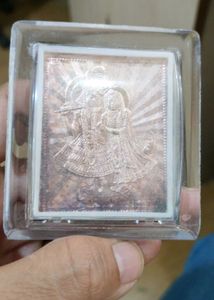 Krishna &amp; Radha Engraved Silver