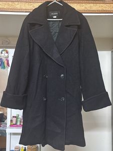 Black DoubleBreast Overcoat