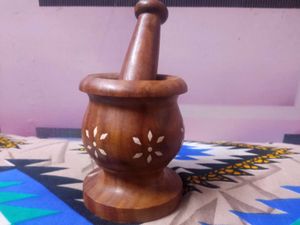 Wooden Mortar and Pestle Set