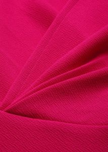 Hot Pink Ruched Sleeve Mini Dress