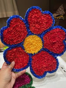 Vibrant Flower Power Shaggy Decor Mats (Set of 3)