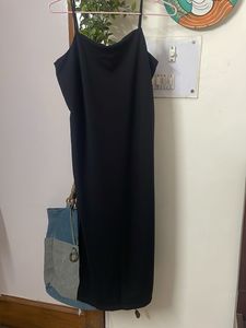 Black Slit Dress - H&amp;M
