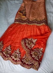 Designer Embroidered Lehenga Choli Double Shaded