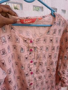 Pink Printed Tunic Top