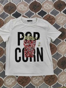 Shein Popcorn Graphic Tee