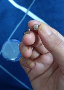2 Small Real Silver Rudraksha Pendants