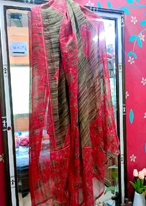 Rose &amp; Brown Floral Salwar Kameez