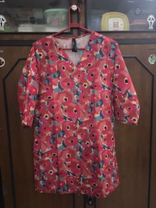 Floral Print Tunic Kurta