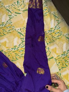 purple long anarkali dress