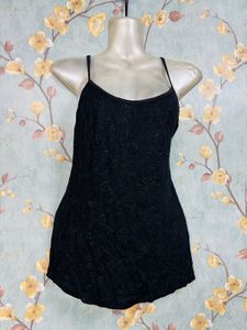 Black Embroidered Cami