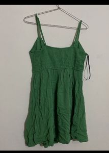 Green Button-Down Cami Dress