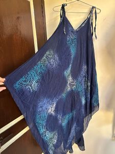 Flowy Navy Print Dress