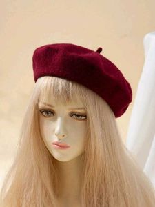 Burgundy Wool Beret