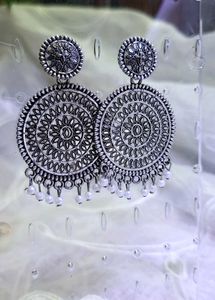 Boho Silver Dangle Earrings