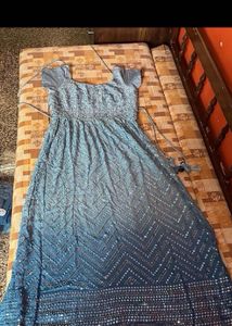 Elegant Blue Ethnic Gown