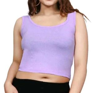 A Levender Colour Tank Top But Without Pad