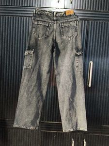Grey Cargo Jeans